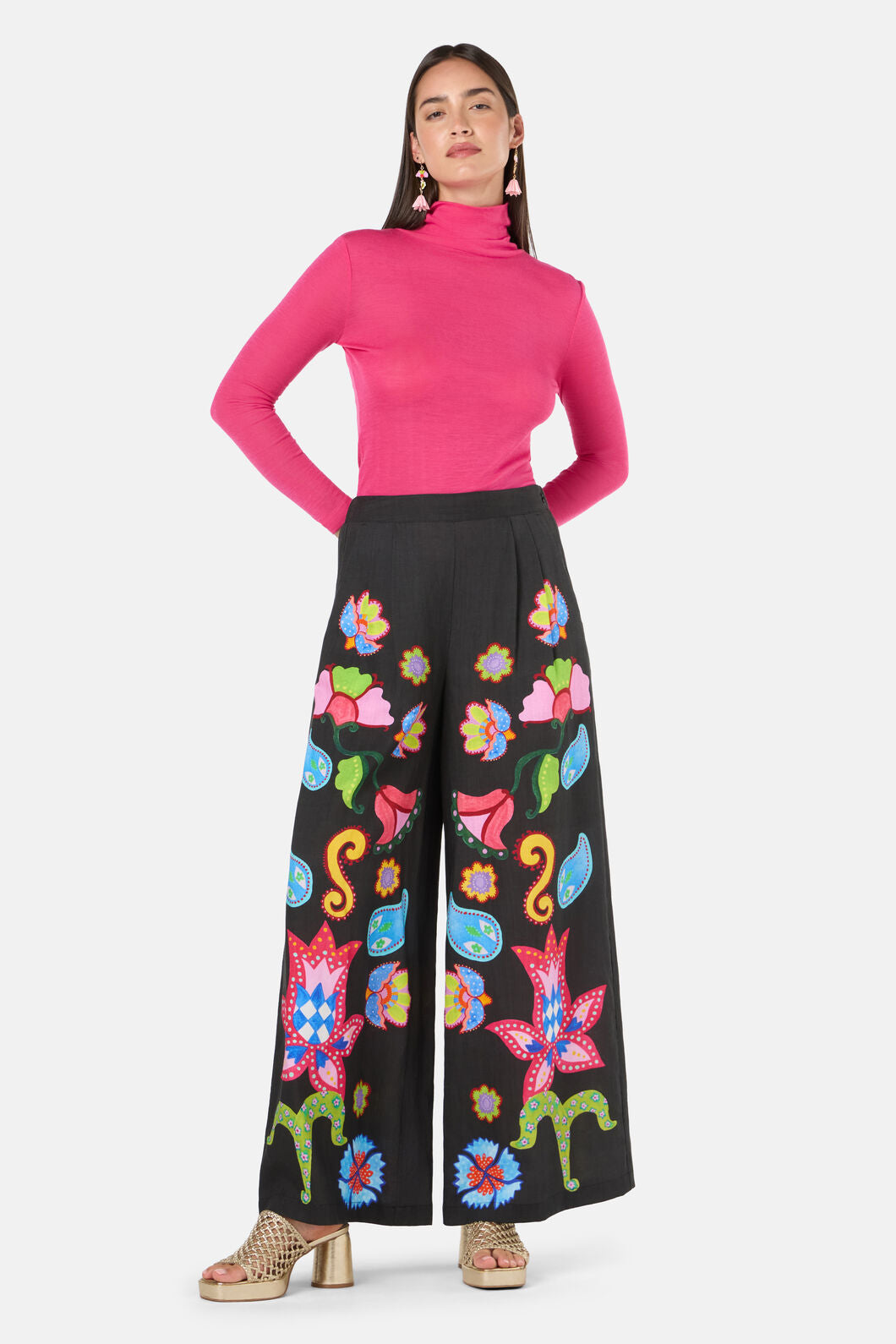 Gorman NZ - Paisley Parade Print Pant - black