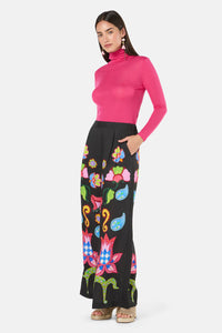 Gorman NZ - Paisley Parade Print Pant - black