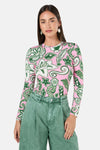 Gorman NZ - Paisley Parade Long Sleeve Top - pink