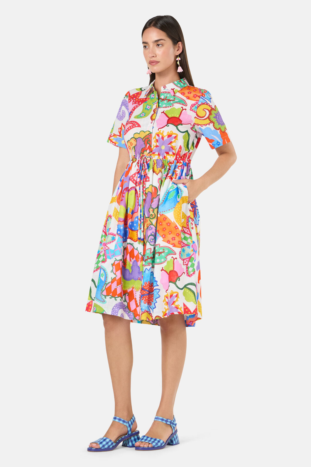 Gorman NZ - Paisley Parade Shirt Dress - white