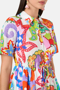 Gorman NZ - Paisley Parade Shirt Dress - white