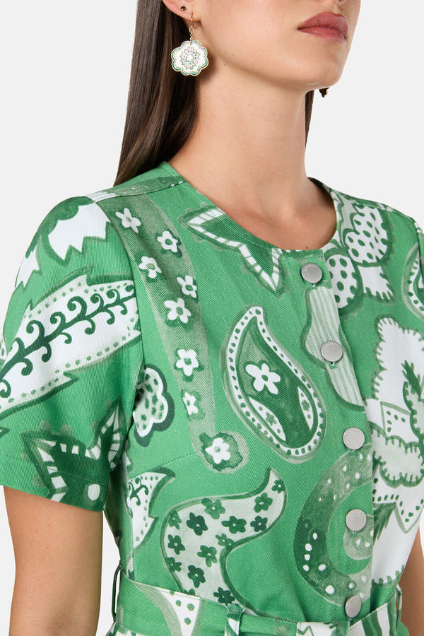 Gorman NZ - Paisley Parade Boiler Suit - green
