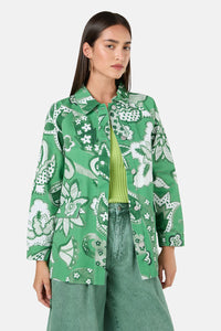 Gorman NZ - Paisley Parade Denim Shacket - green
