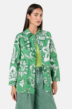 Gorman NZ - Paisley Parade Denim Shacket - green