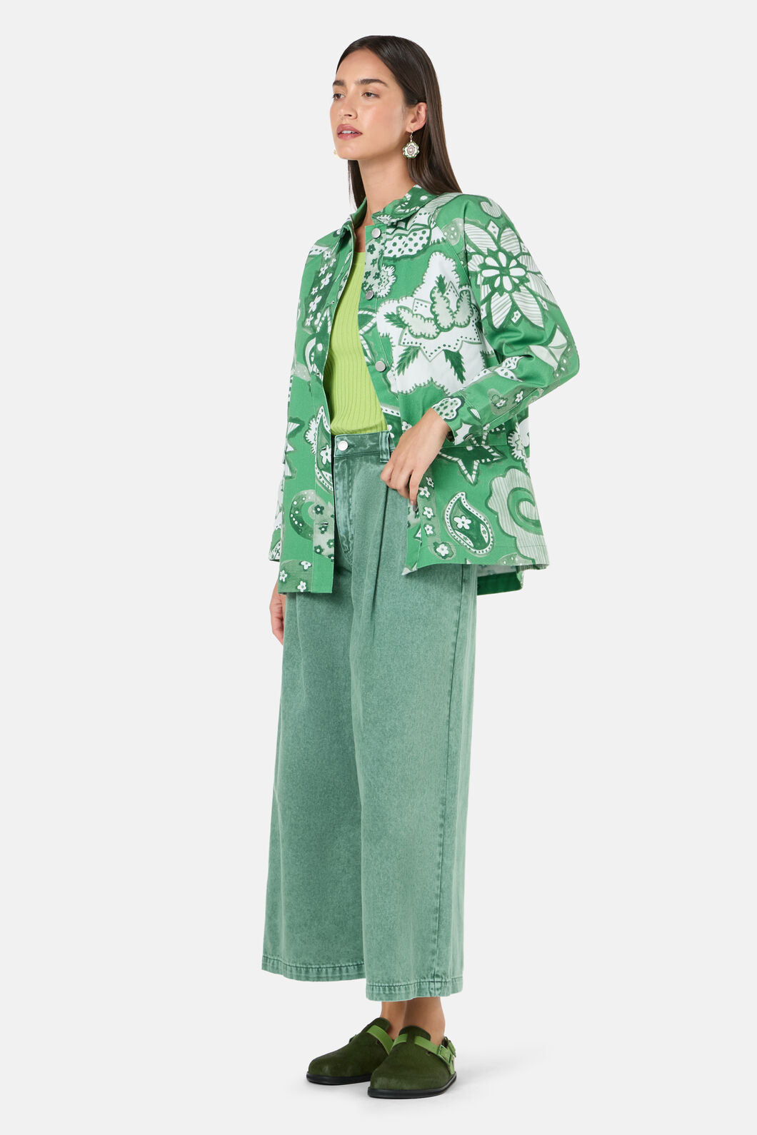 Gorman NZ - Paisley Parade Denim Shacket - green