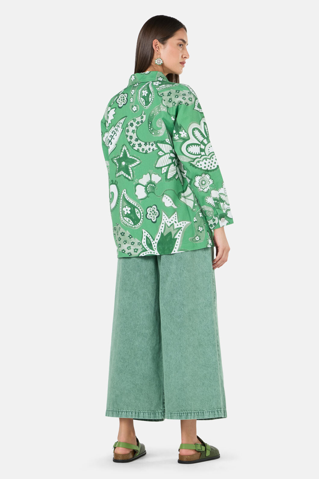 Gorman NZ - Paisley Parade Denim Shacket - green