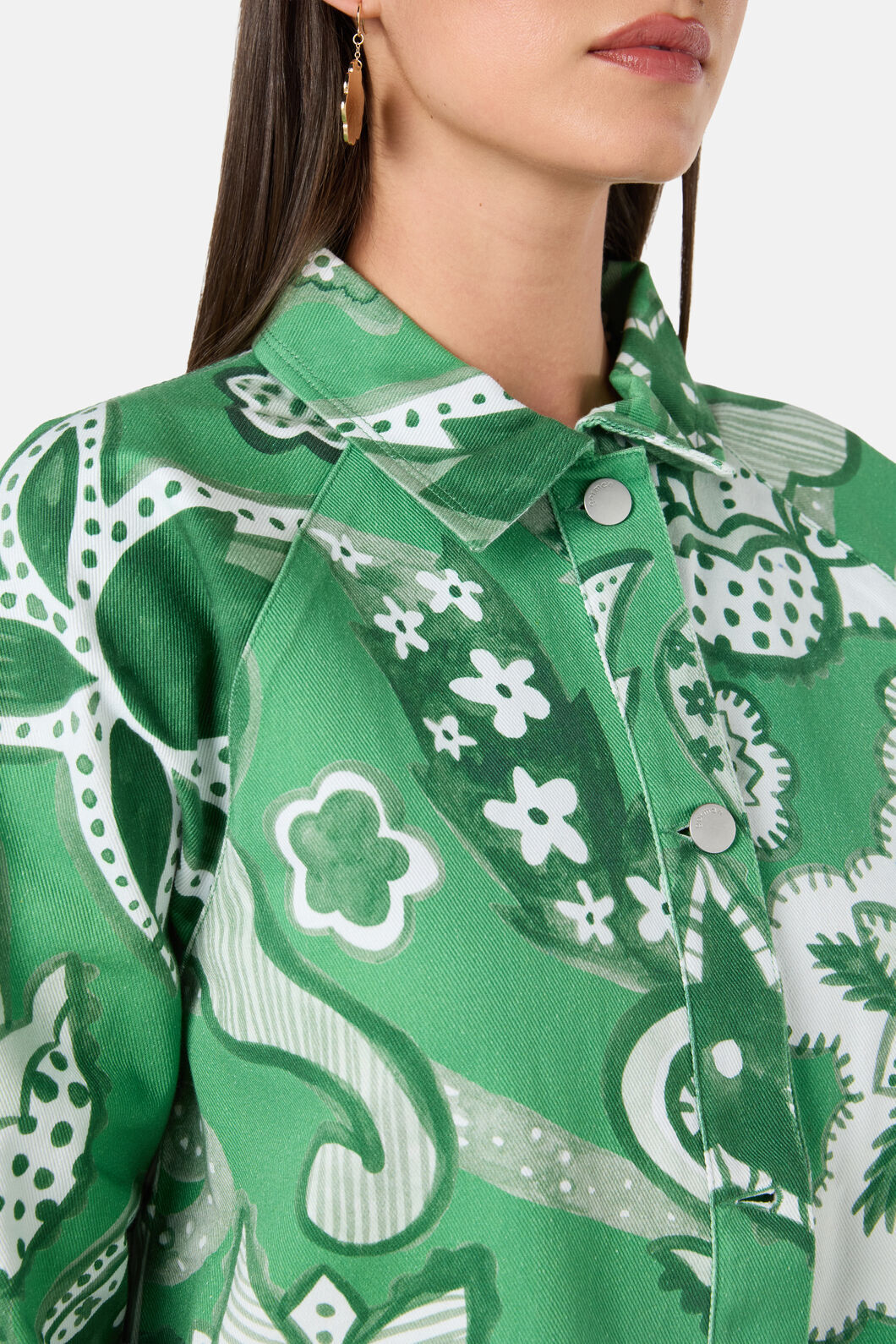 Gorman NZ - Paisley Parade Denim Shacket - green