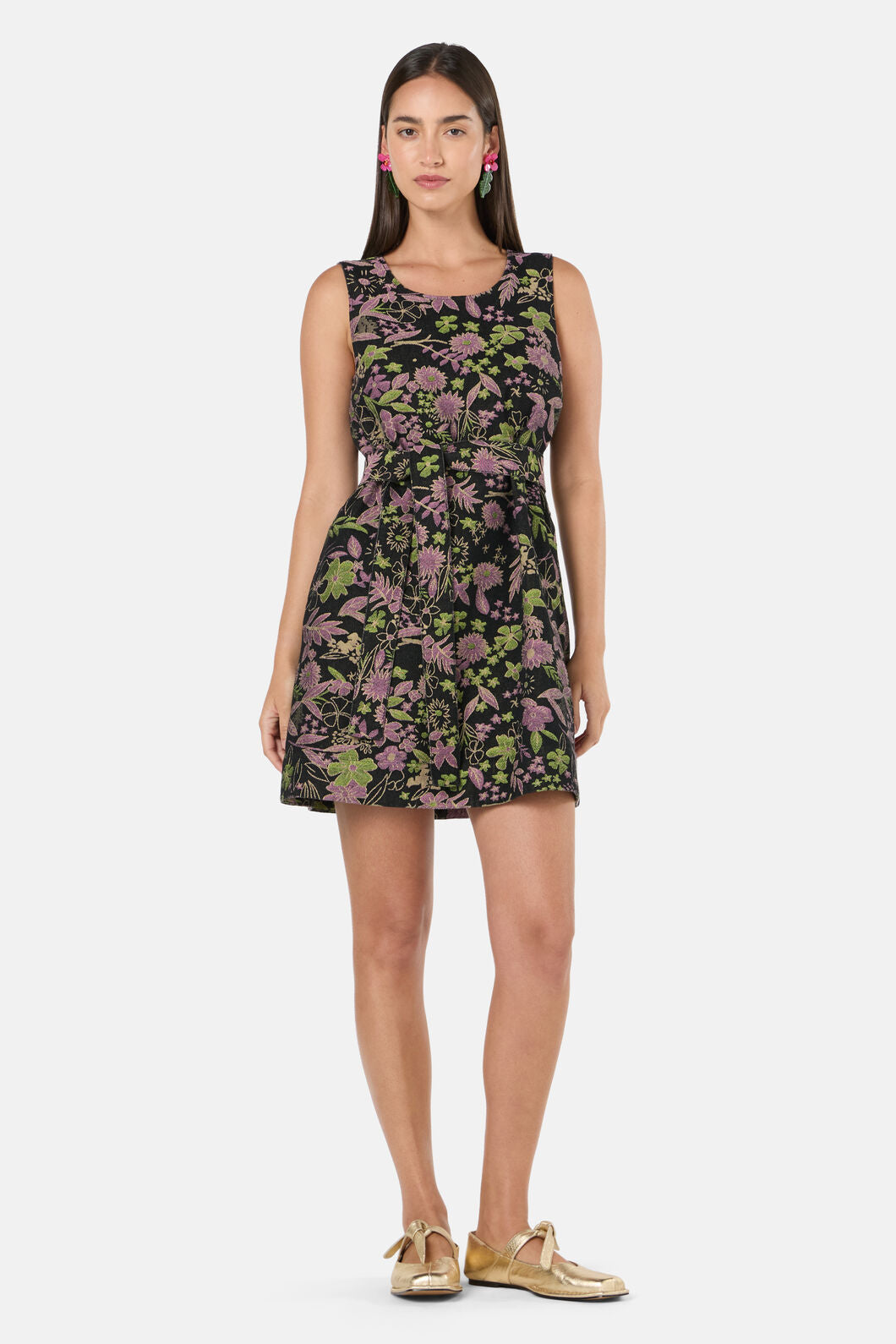 Gorman NZ - Floral Flight Denim Mini Dress - black