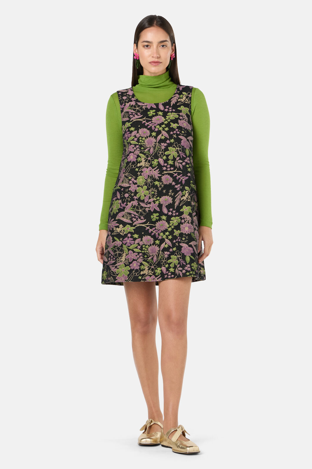 Gorman NZ - Floral Flight Denim Mini Dress - black