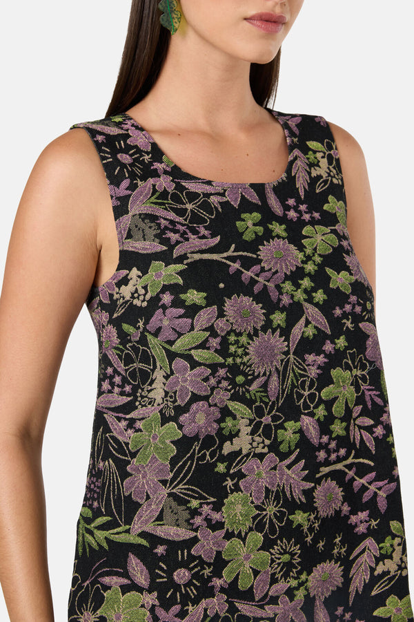 Gorman NZ - Floral Flight Denim Mini Dress - black