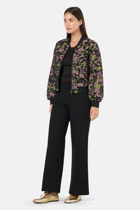 Gorman NZ - Floral Flight Denim Bomber - black