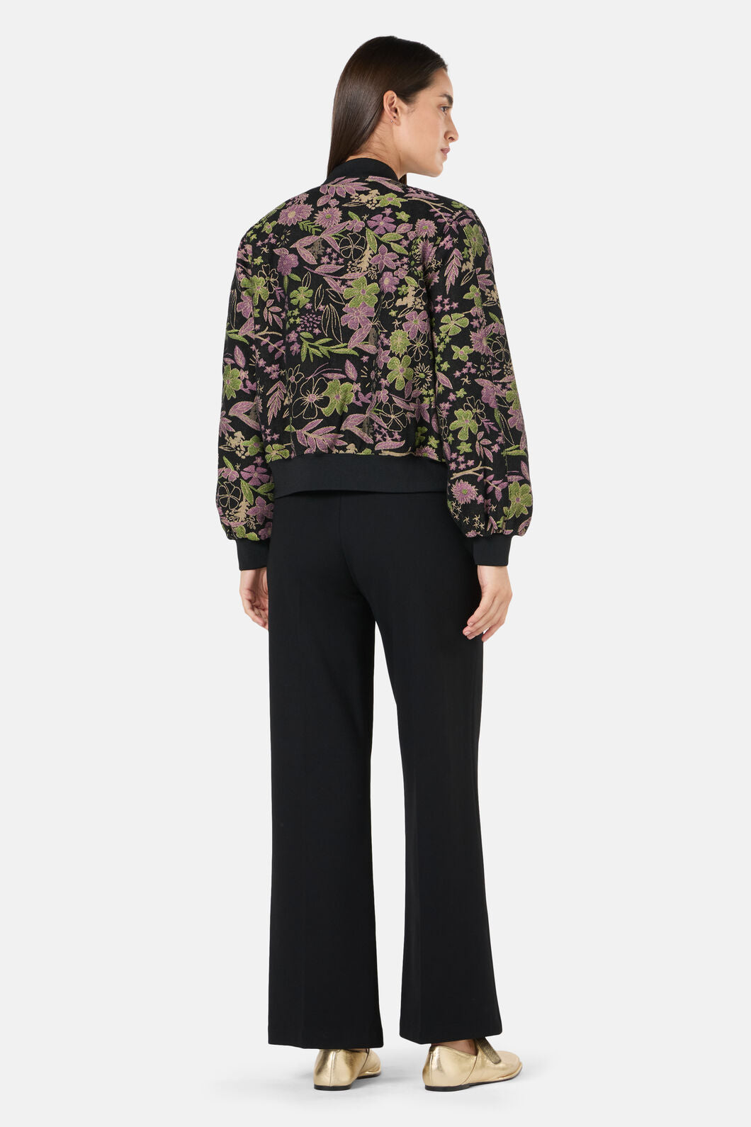 Gorman NZ - Floral Flight Denim Bomber - black