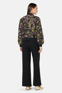 Gorman NZ - Floral Flight Denim Bomber - black