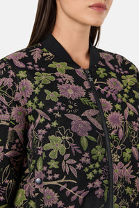 Gorman NZ - Floral Flight Denim Bomber - black