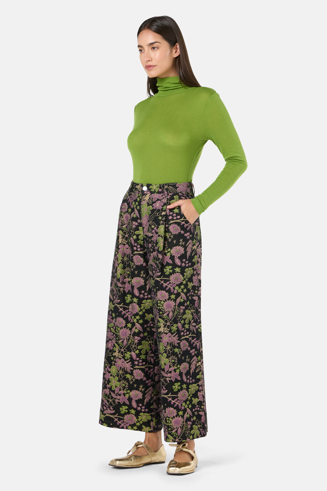 Gorman NZ - Floral Flight Denim Skort - black
