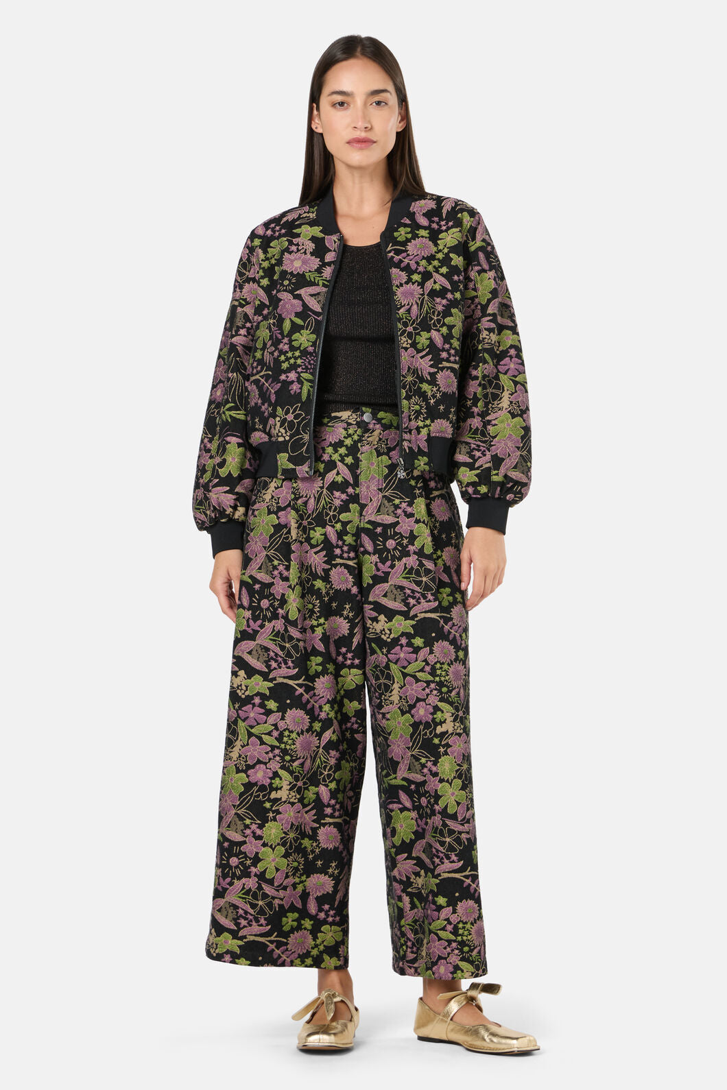 Gorman NZ - Floral Flight Denim Skort - black