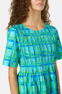 Gorman NZ - Montage Check Shirring Dress - check