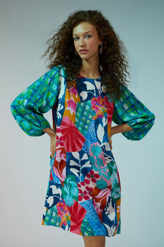 Gorman NZ - Montage Print Short Dress - print