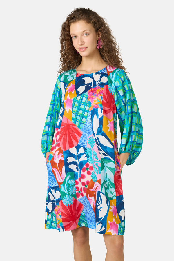 Gorman NZ - Montage Print Short Dress - print