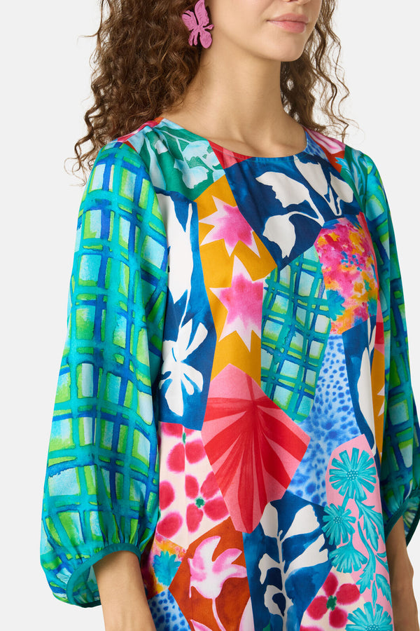 Gorman NZ - Montage Print Short Dress - print