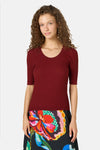 Gorman NZ - Allegra Scooped Neck Knit Top - plum