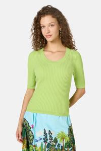Gorman NZ - Allegra Scooped Neck Knit Top - green