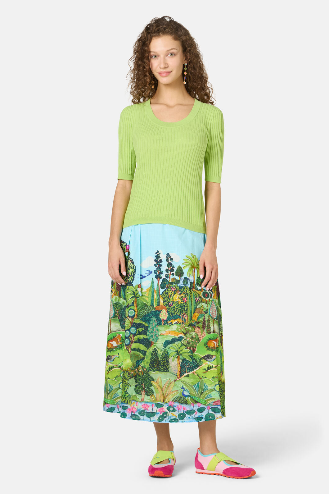 Gorman NZ - Allegra Scooped Neck Knit Top - green