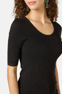 Gorman NZ - Ballet Rib Knit Top - black