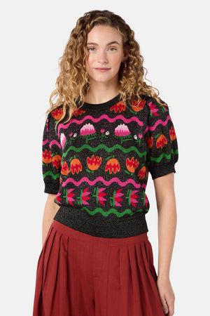 Gorman NZ - Pretty Protea Knit Top - multi