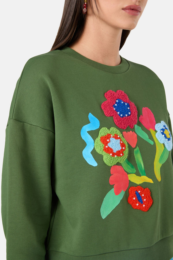 Gorman NZ - Expressionist Emb Sweater - olive