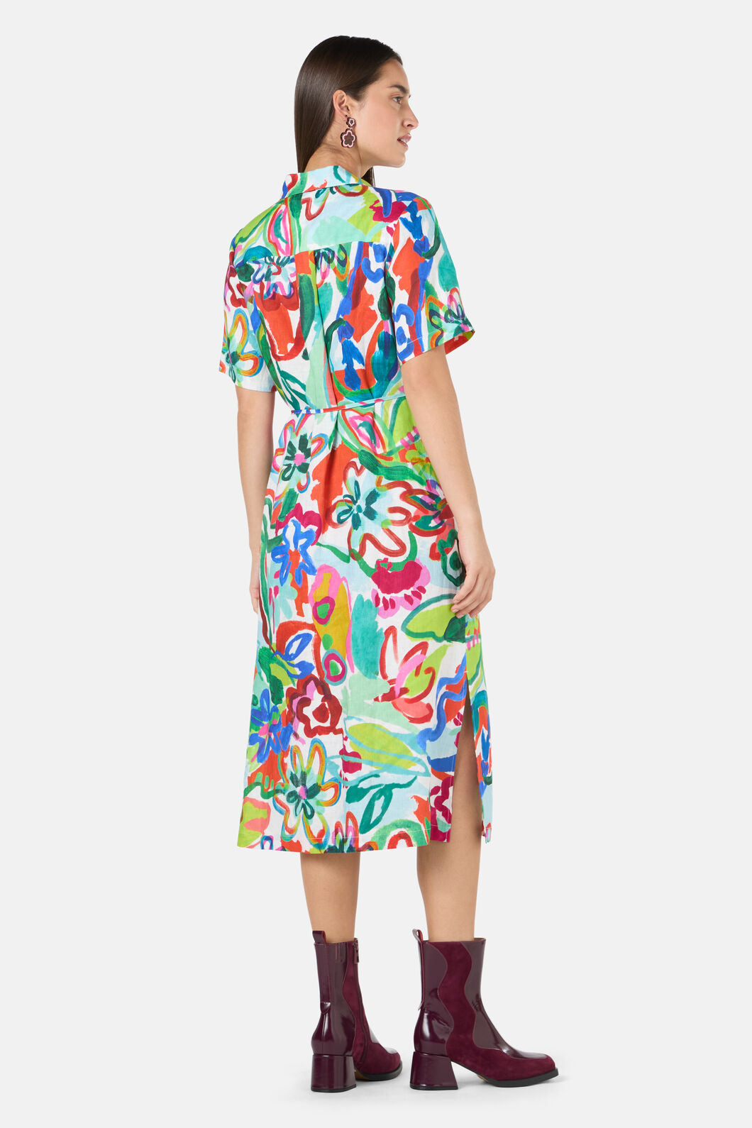 Gorman NZ - Abstract Flower Linen Dress - print