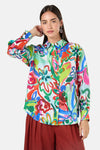 Gorman NZ - Abstract Flower Linen Shirt - print