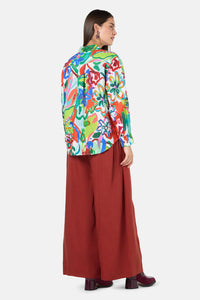 Gorman NZ - Abstract Flower Linen Shirt - print