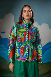 Gorman NZ - Abstract Flower Quilted Jacket - print