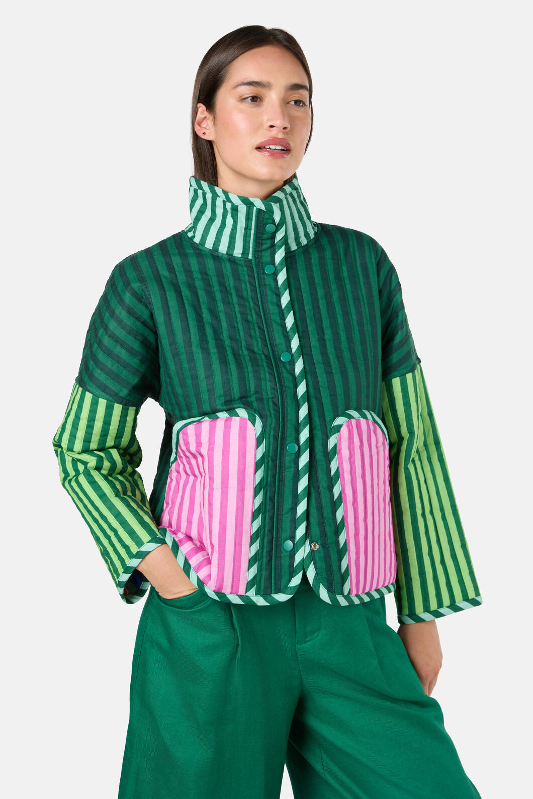 Gorman NZ - Abstract Flower Quilted Jacket - print