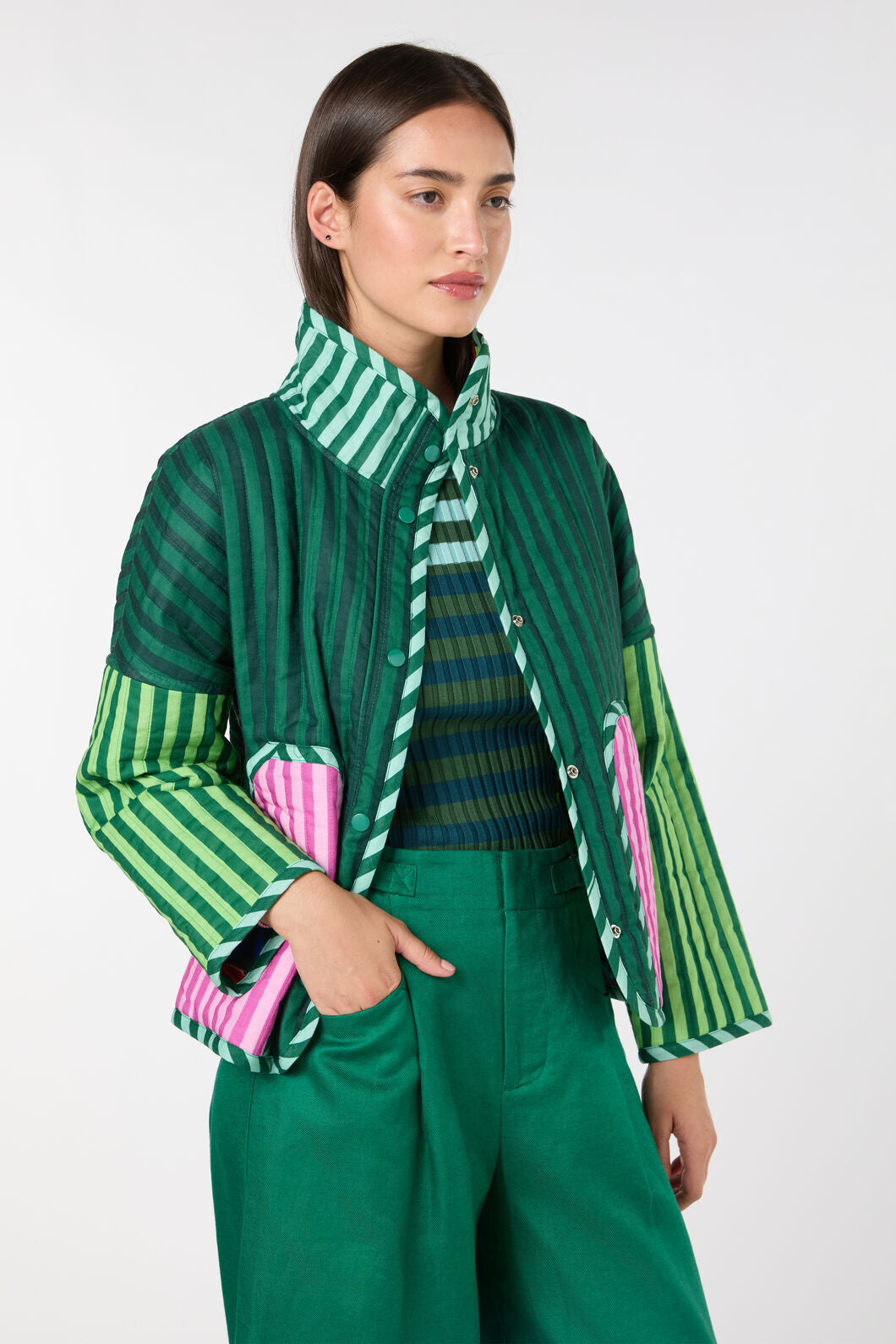 Gorman NZ - Abstract Flower Quilted Jacket - print