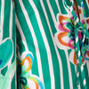 Abstract Flower Tie Smock Dress