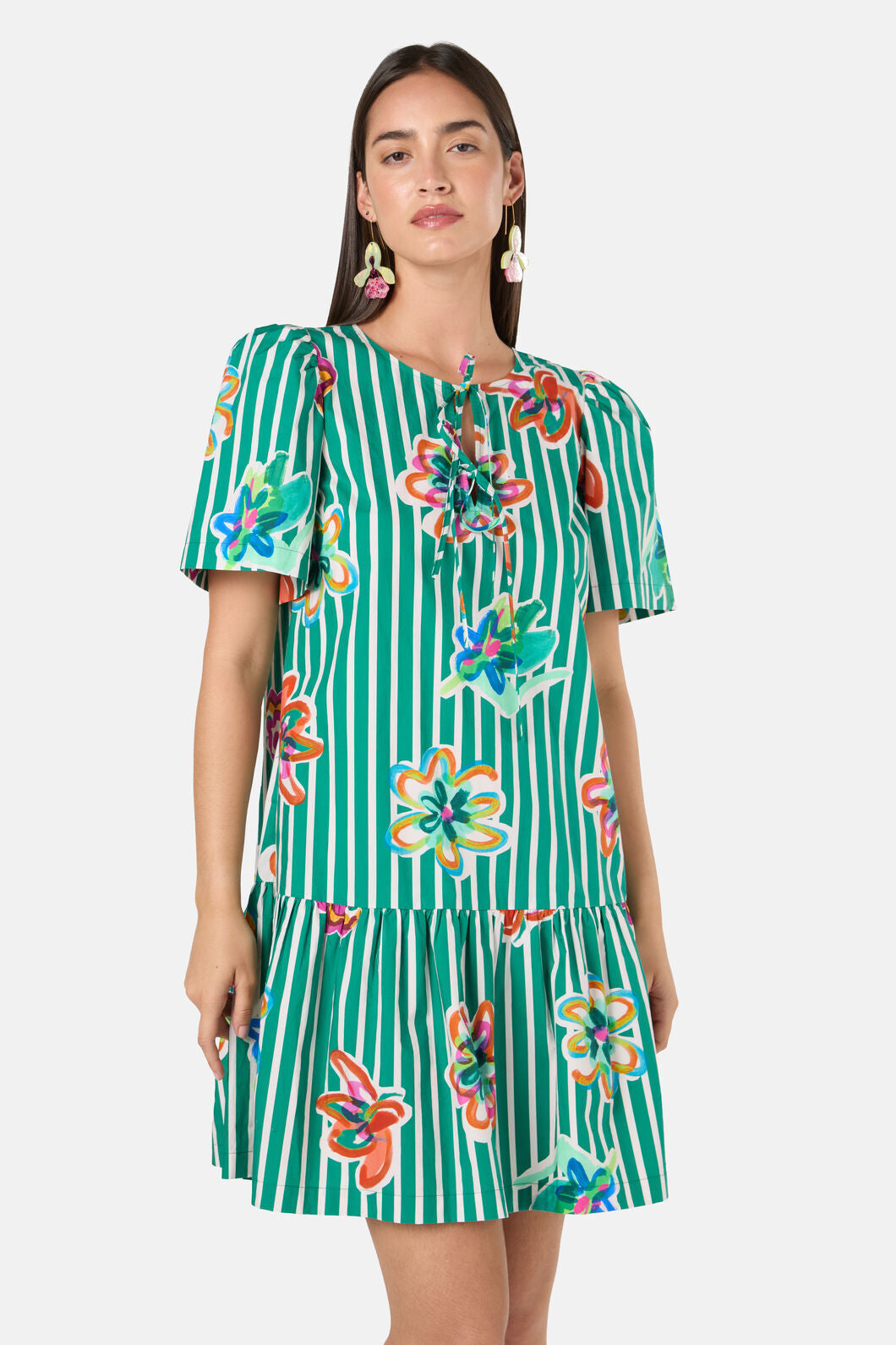 Gorman NZ - Abstract Flower Tie SmockDress - print