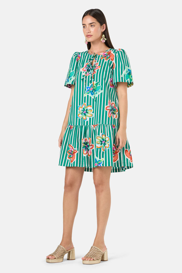 Gorman NZ - Abstract Flower Tie SmockDress - print