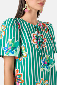 Gorman NZ - Abstract Flower Tie SmockDress - print