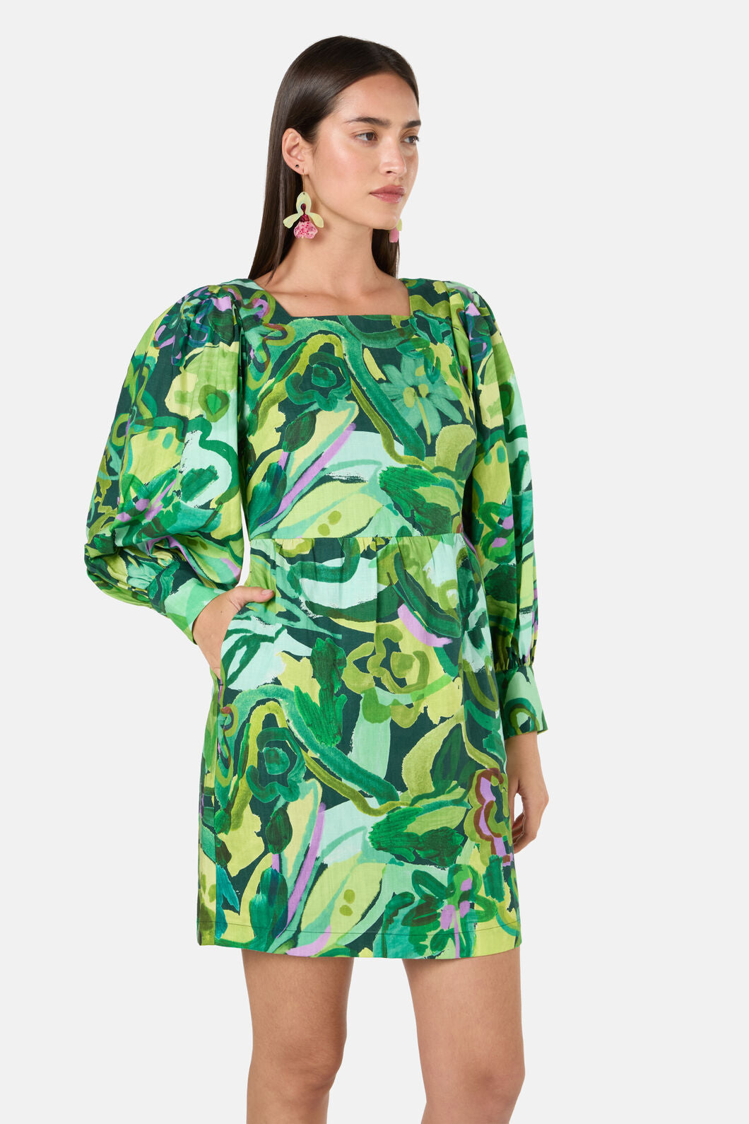 Gorman NZ - Abstract Flower Short Dress - print