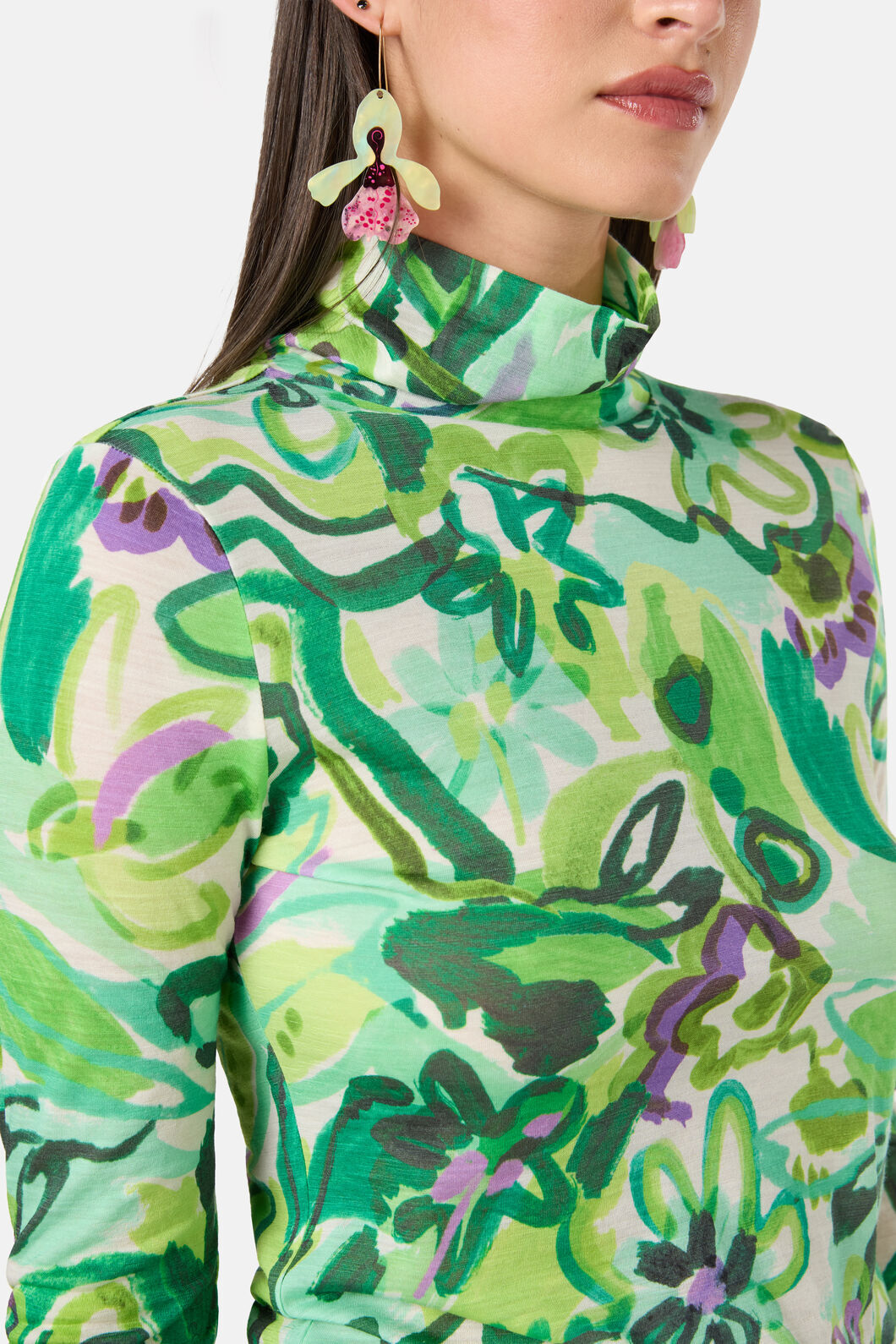 Gorman NZ - Abstract Flower Merino Polo - print