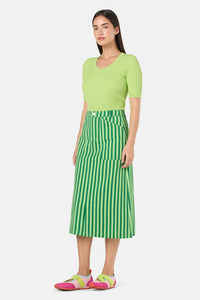 Gorman NZ - Linea Stripe Denim Skirt - stripe