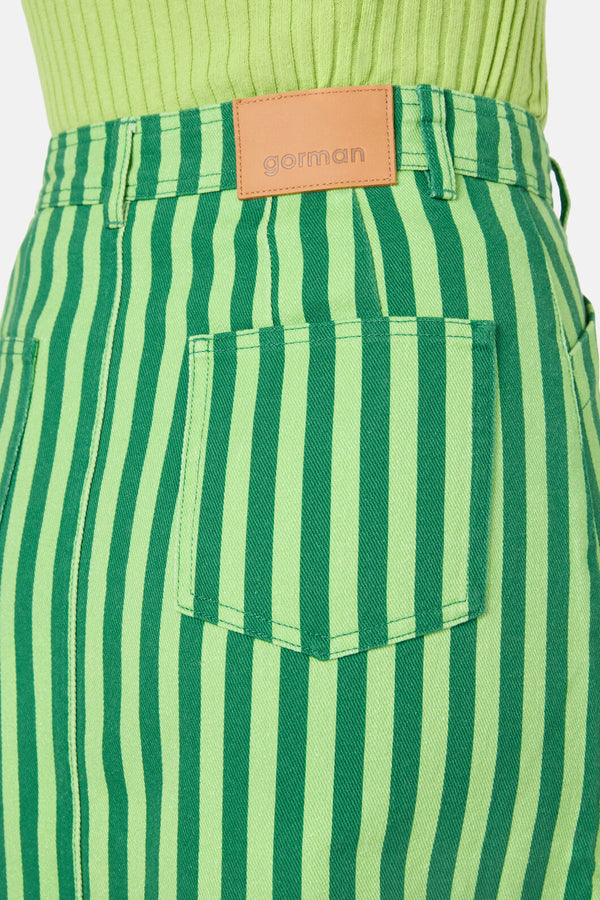 Gorman NZ - Linea Stripe Denim Skirt - stripe
