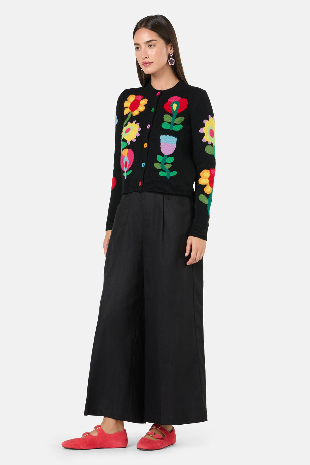 Gorman NZ - Whimsical Blooms Cardigan - black