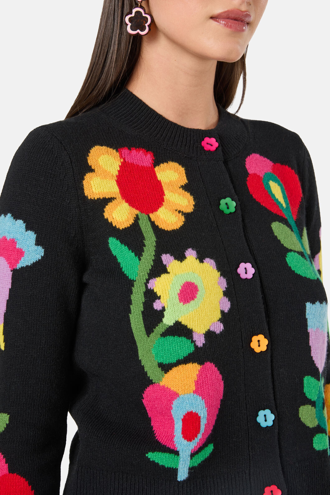 Gorman NZ - Whimsical Blooms Cardigan - black