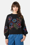 Gorman NZ - Paisley Embroidered Jumper - black