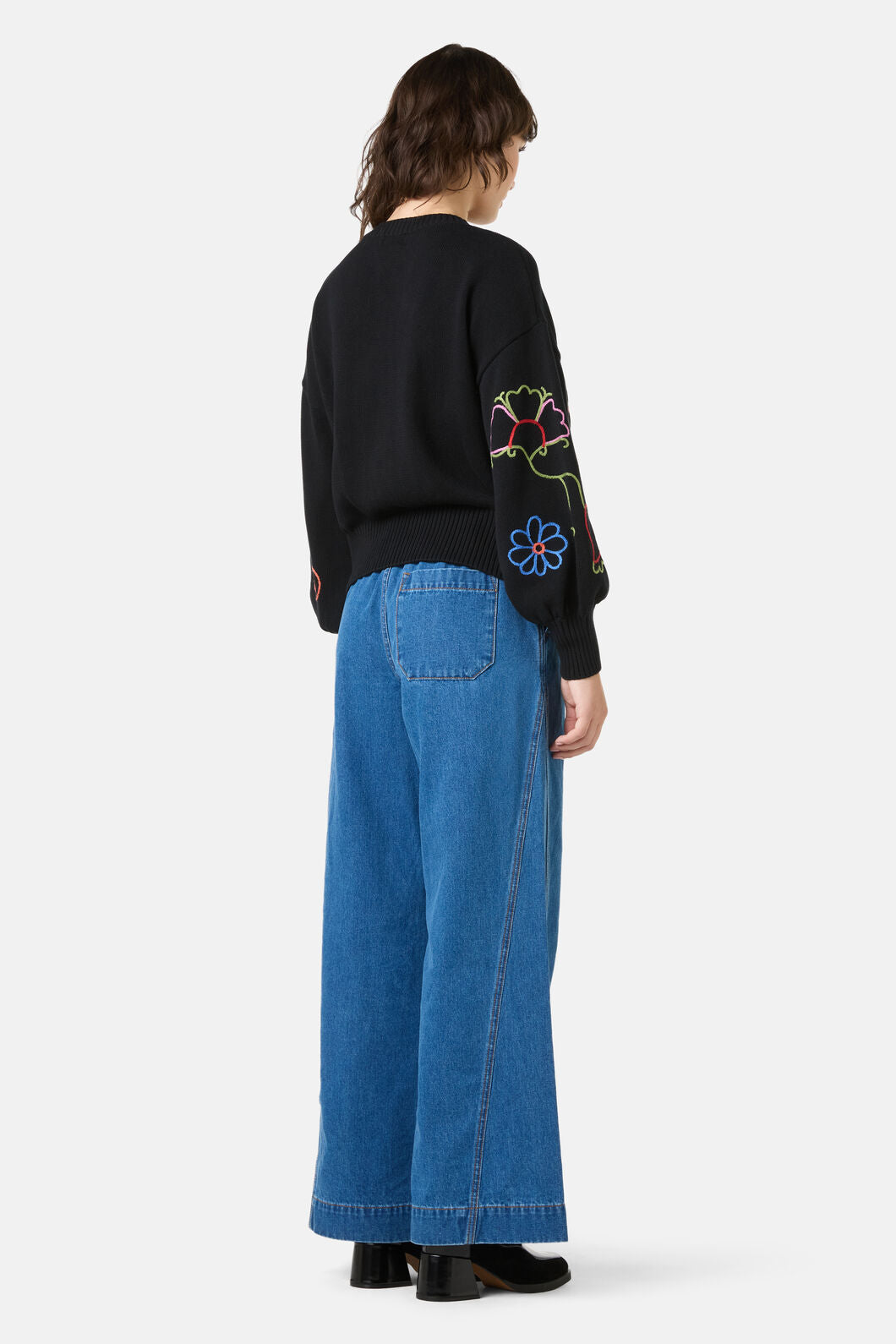 Gorman NZ - Paisley Embroidered Jumper - black