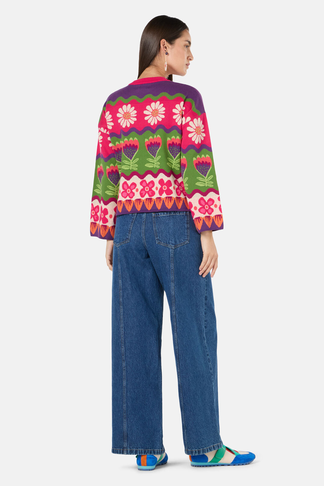 Gorman NZ - Blooming Stripe Cotton Jumper - multi