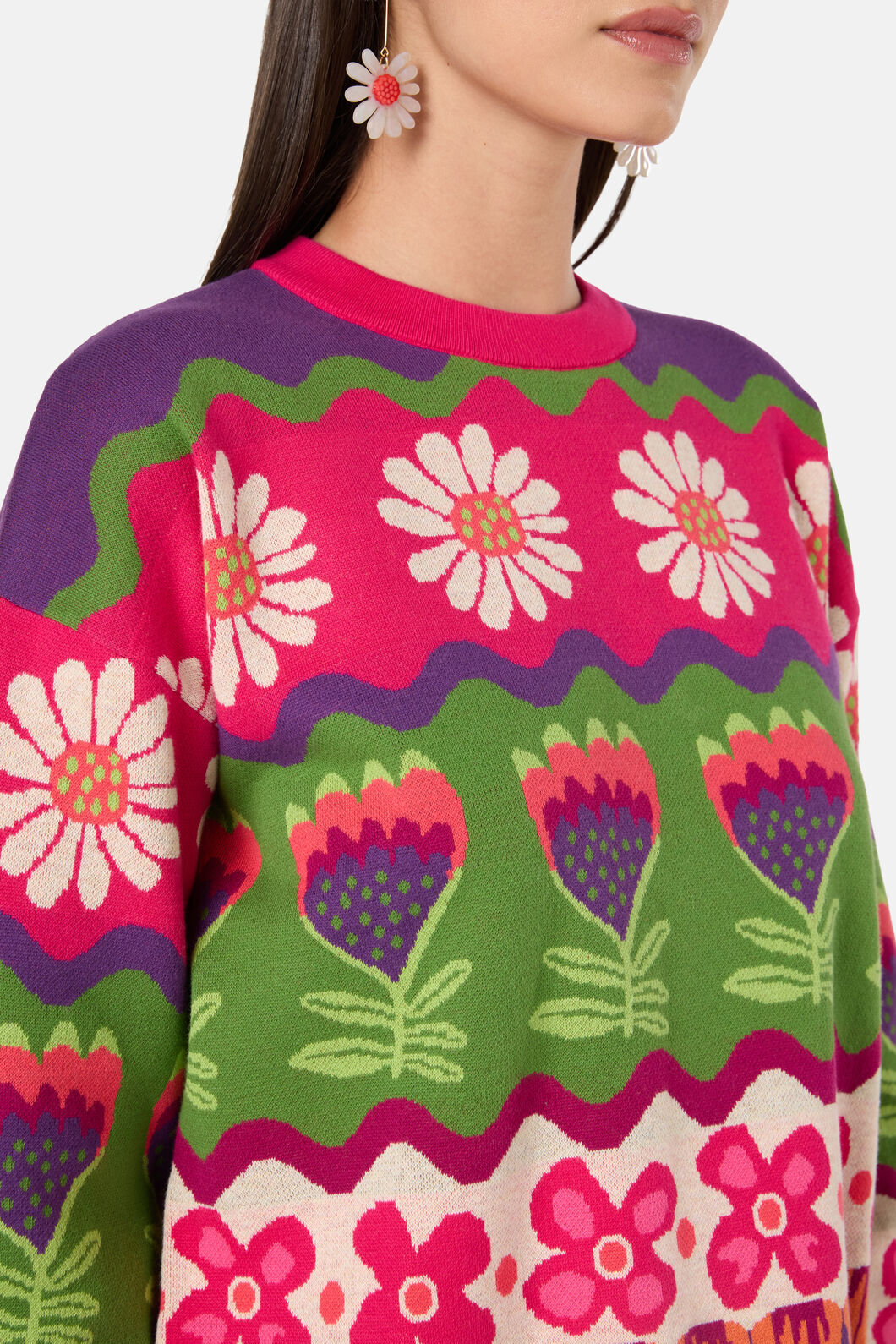 Gorman NZ - Blooming Stripe Cotton Jumper - multi